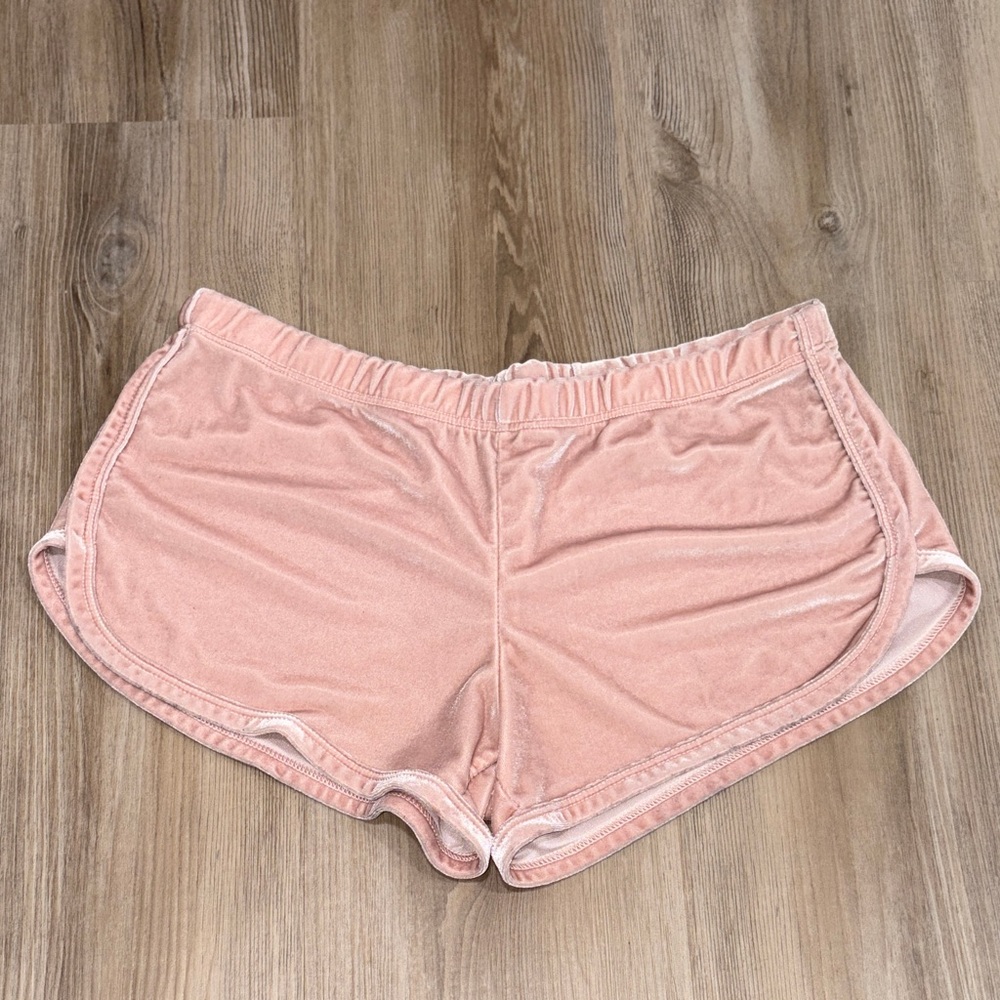Brandy Melville Blush Velvet Shorts